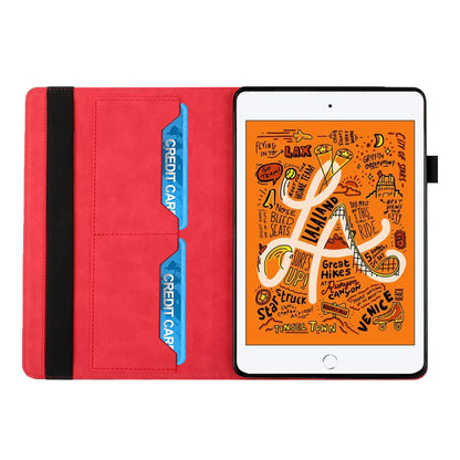 Rhombus Pattern Full Protection Anti-Drop Card Slots Design Skin-touch Feeling Stand Leather Tablet Case Cover for iPad Mini/Mini 2/mini 3/mini 4/mini (2019) 7.9 inch