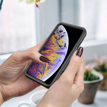 Anti-Drop Full Protection TPU + PC Hybrid Case Support Wireless Charging for iPhone X/XS