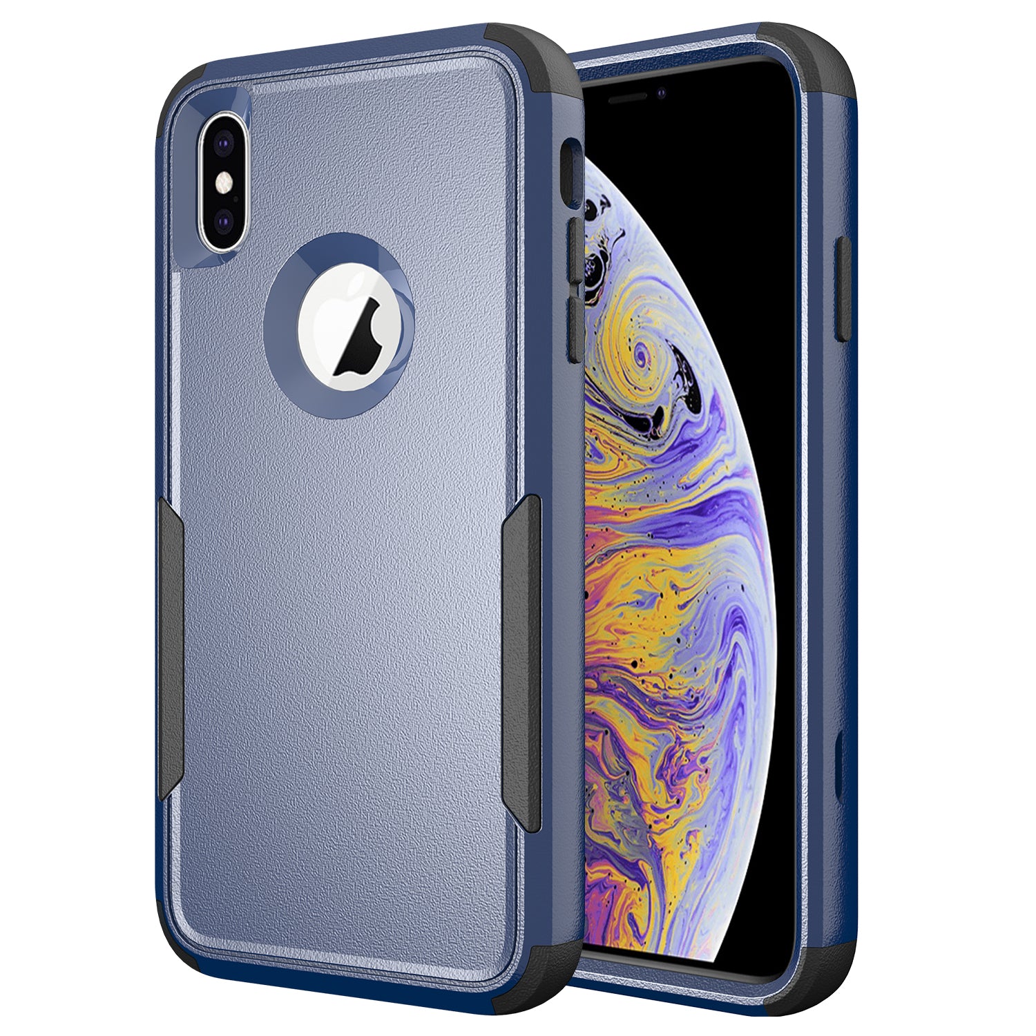 Anti-Drop Full Protection TPU + PC Hybrid Case Support Wireless Charging for iPhone X/XS