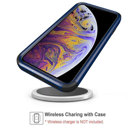 Anti-Drop Full Protection TPU + PC Hybrid Case Support Wireless Charging for iPhone X/XS