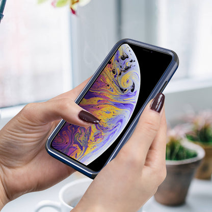 Anti-Drop Full Protection TPU + PC Hybrid Case Support Wireless Charging for iPhone X/XS