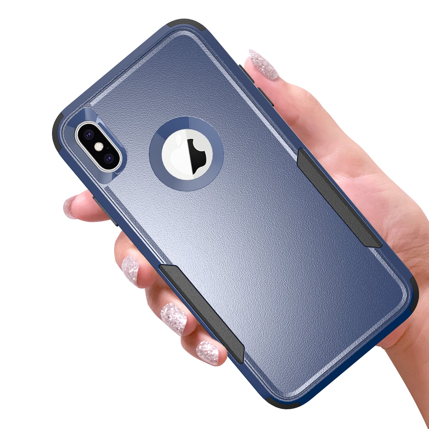 Anti-Drop Full Protection TPU + PC Hybrid Case Support Wireless Charging for iPhone X/XS