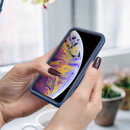 Anti-Drop Full Protection TPU + PC Hybrid Case Support Wireless Charging for iPhone X/XS