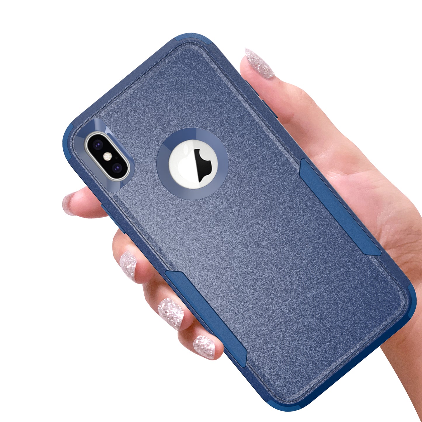 Anti-Drop Full Protection TPU + PC Hybrid Case Support Wireless Charging for iPhone X/XS