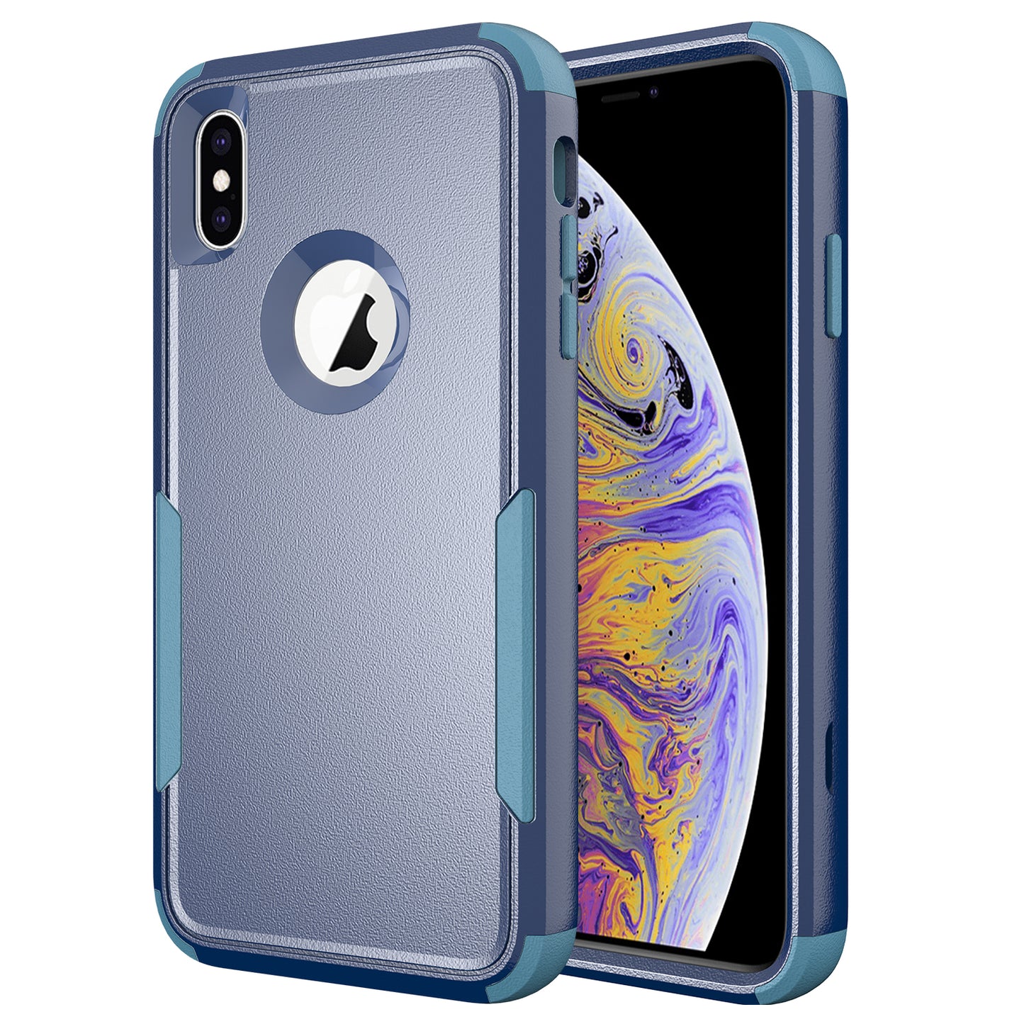 Anti-Drop Full Protection TPU + PC Hybrid Case Support Wireless Charging for iPhone X/XS
