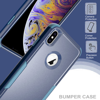Anti-Drop Full Protection TPU + PC Hybrid Case Support Wireless Charging for iPhone X/XS