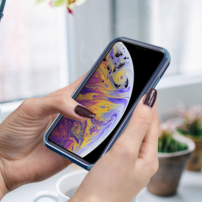 Anti-Drop Full Protection TPU + PC Hybrid Case Support Wireless Charging for iPhone X/XS