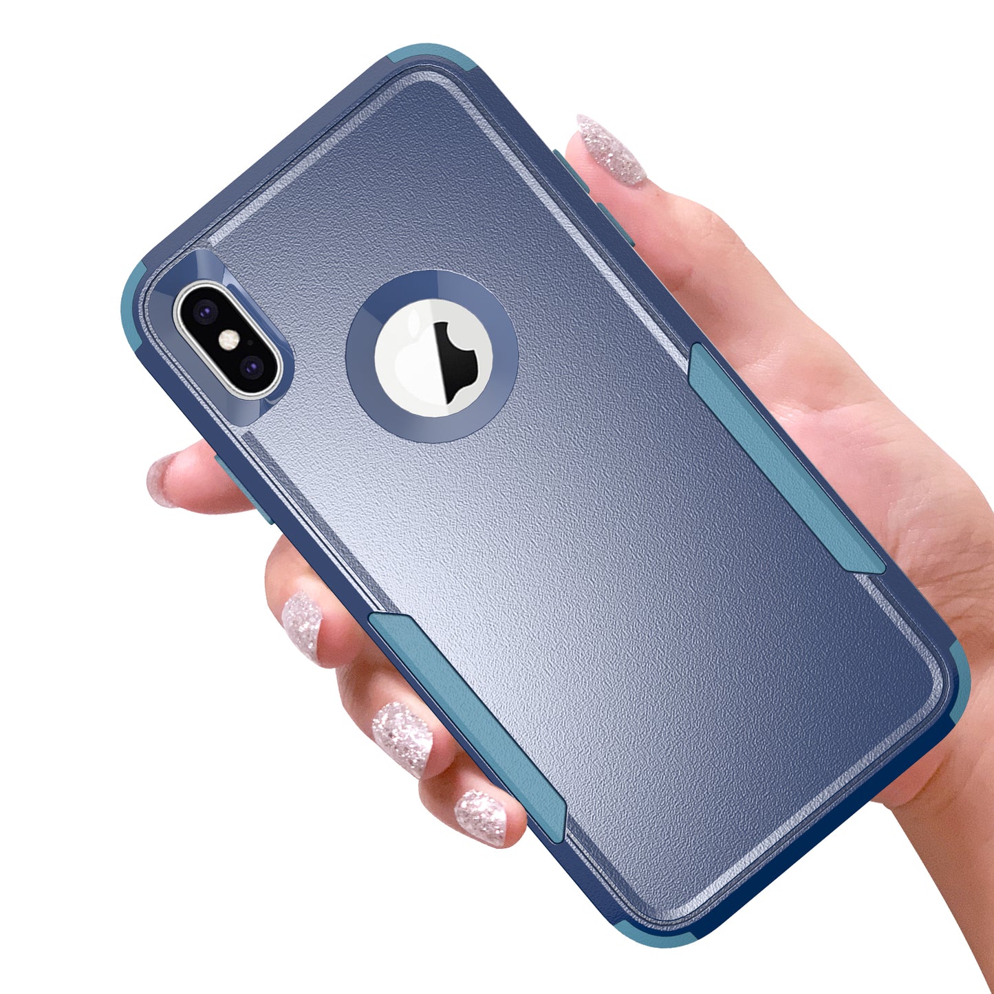 Anti-Drop Full Protection TPU + PC Hybrid Case Support Wireless Charging for iPhone X/XS