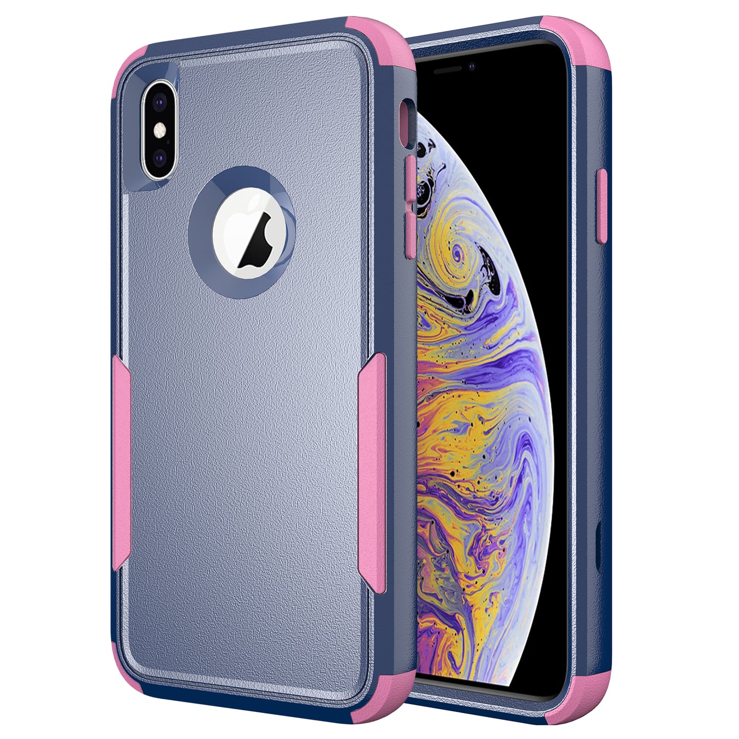 Anti-Drop Full Protection TPU + PC Hybrid Case Support Wireless Charging for iPhone X/XS