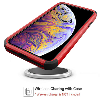 Anti-Drop Full Protection TPU + PC Hybrid Case Support Wireless Charging for iPhone X/XS