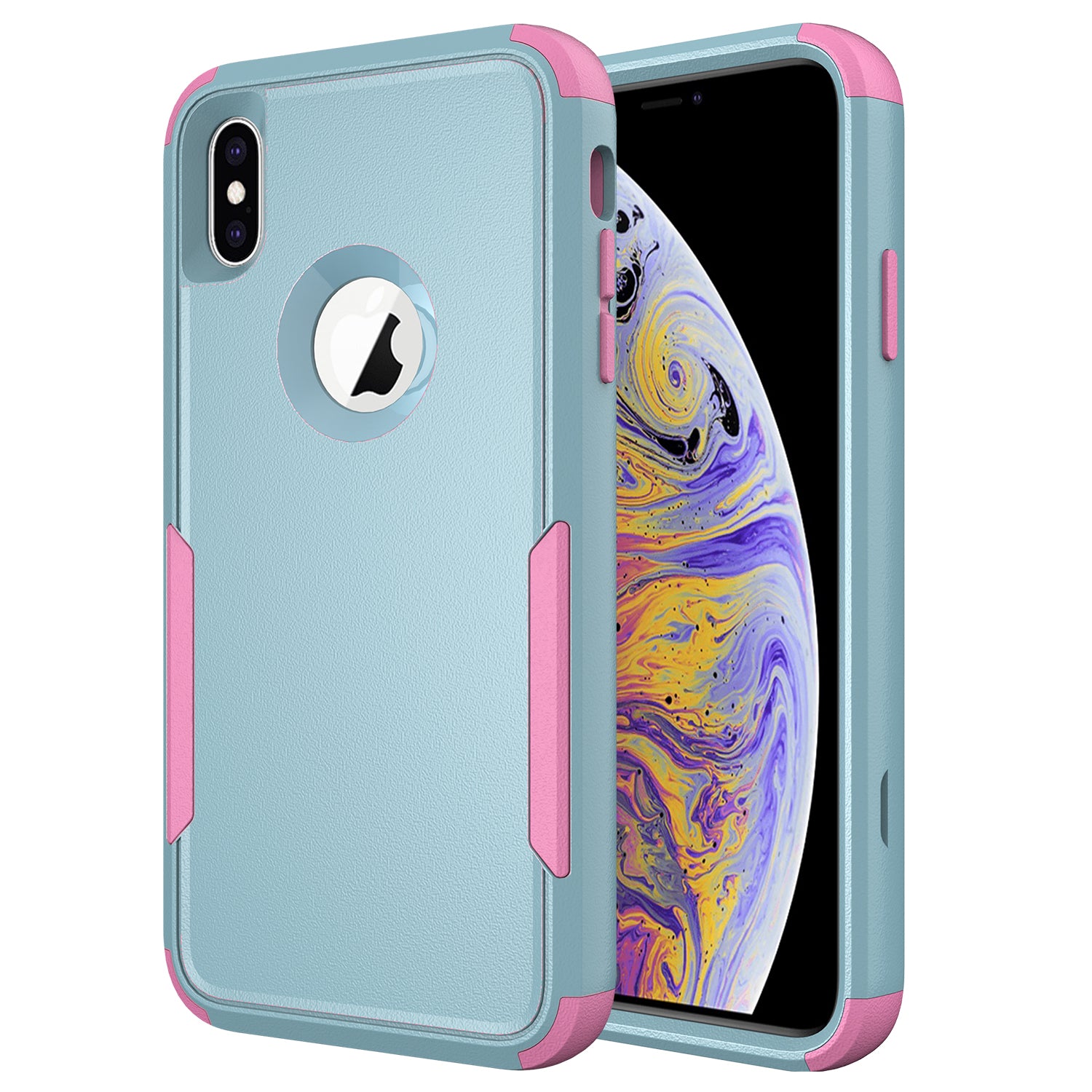 Anti-Drop Full Protection TPU + PC Hybrid Case Support Wireless Charging for iPhone X/XS