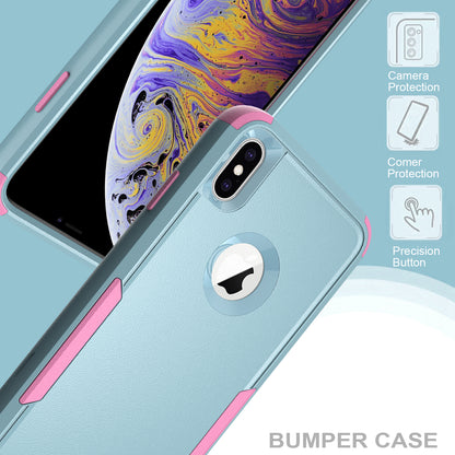 Anti-Drop Full Protection TPU + PC Hybrid Case Support Wireless Charging for iPhone X/XS