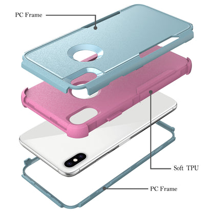 Anti-Drop Full Protection TPU + PC Hybrid Case Support Wireless Charging for iPhone X/XS