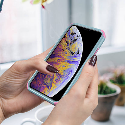 Anti-Drop Full Protection TPU + PC Hybrid Case Support Wireless Charging for iPhone X/XS