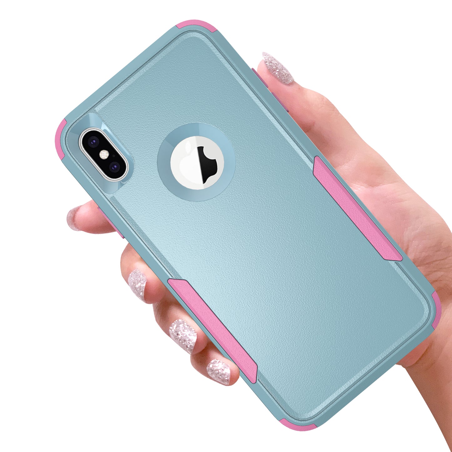 Anti-Drop Full Protection TPU + PC Hybrid Case Support Wireless Charging for iPhone X/XS