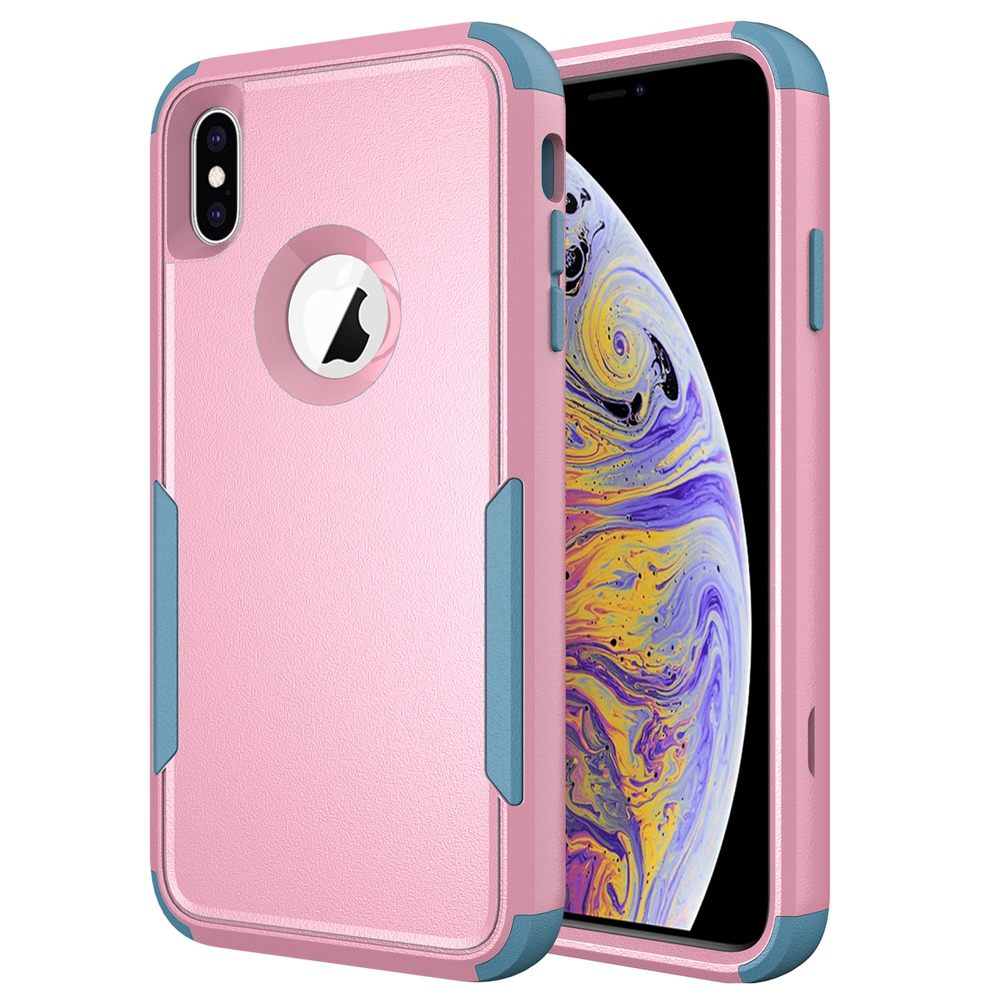 Anti-Drop Full Protection TPU + PC Hybrid Case Support Wireless Charging for iPhone X/XS