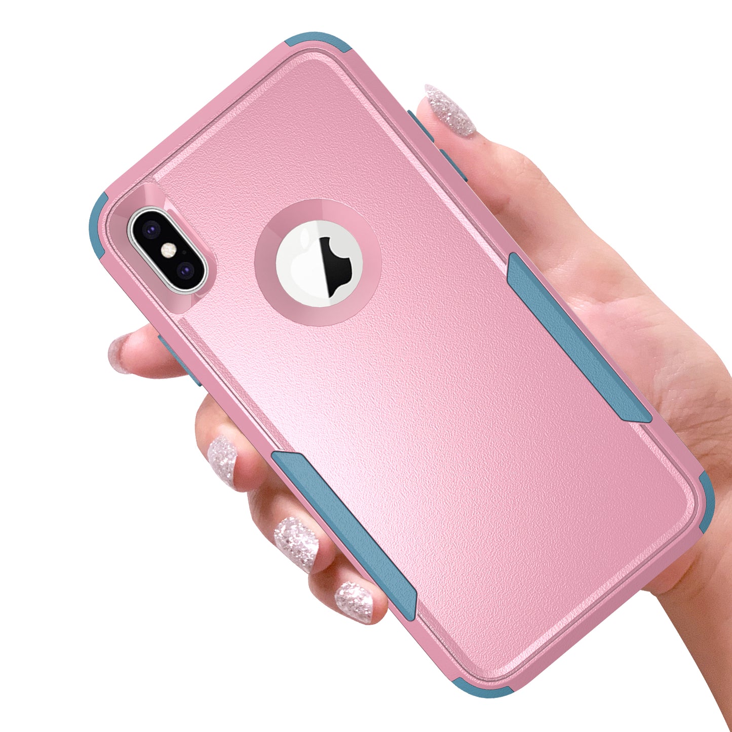 Anti-Drop Full Protection TPU + PC Hybrid Case Support Wireless Charging for iPhone X/XS