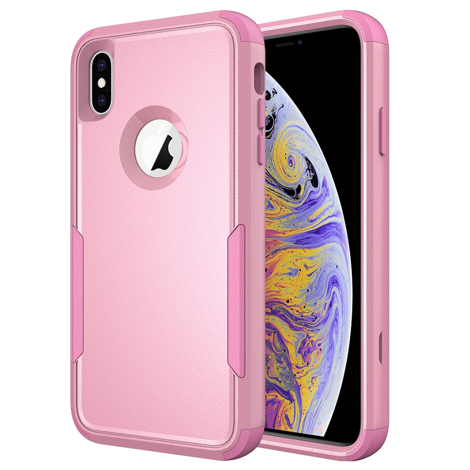 Anti-Drop Full Protection TPU + PC Hybrid Case Support Wireless Charging for iPhone X/XS