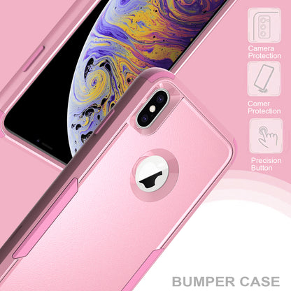 Anti-Drop Full Protection TPU + PC Hybrid Case Support Wireless Charging for iPhone X/XS