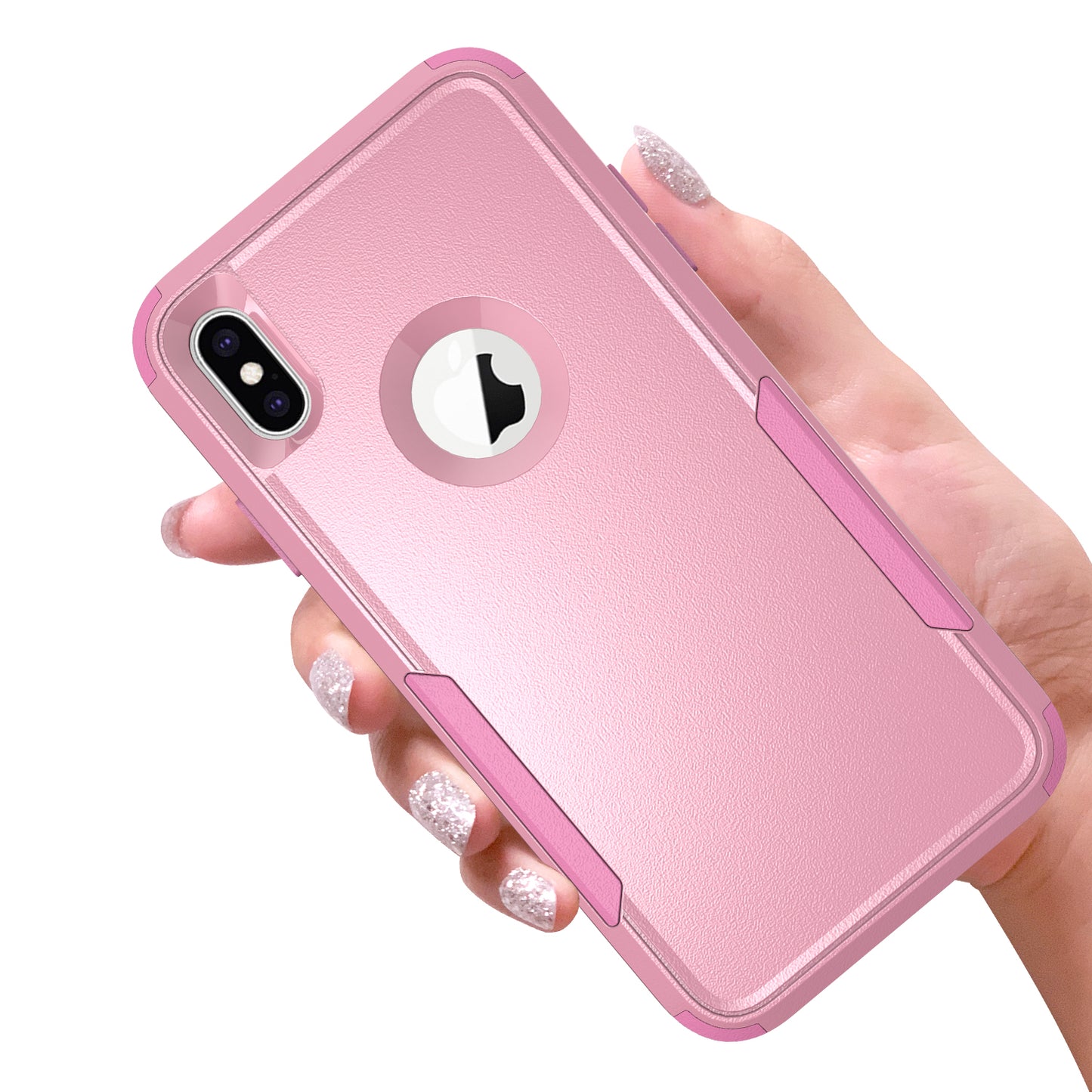 Anti-Drop Full Protection TPU + PC Hybrid Case Support Wireless Charging for iPhone X/XS