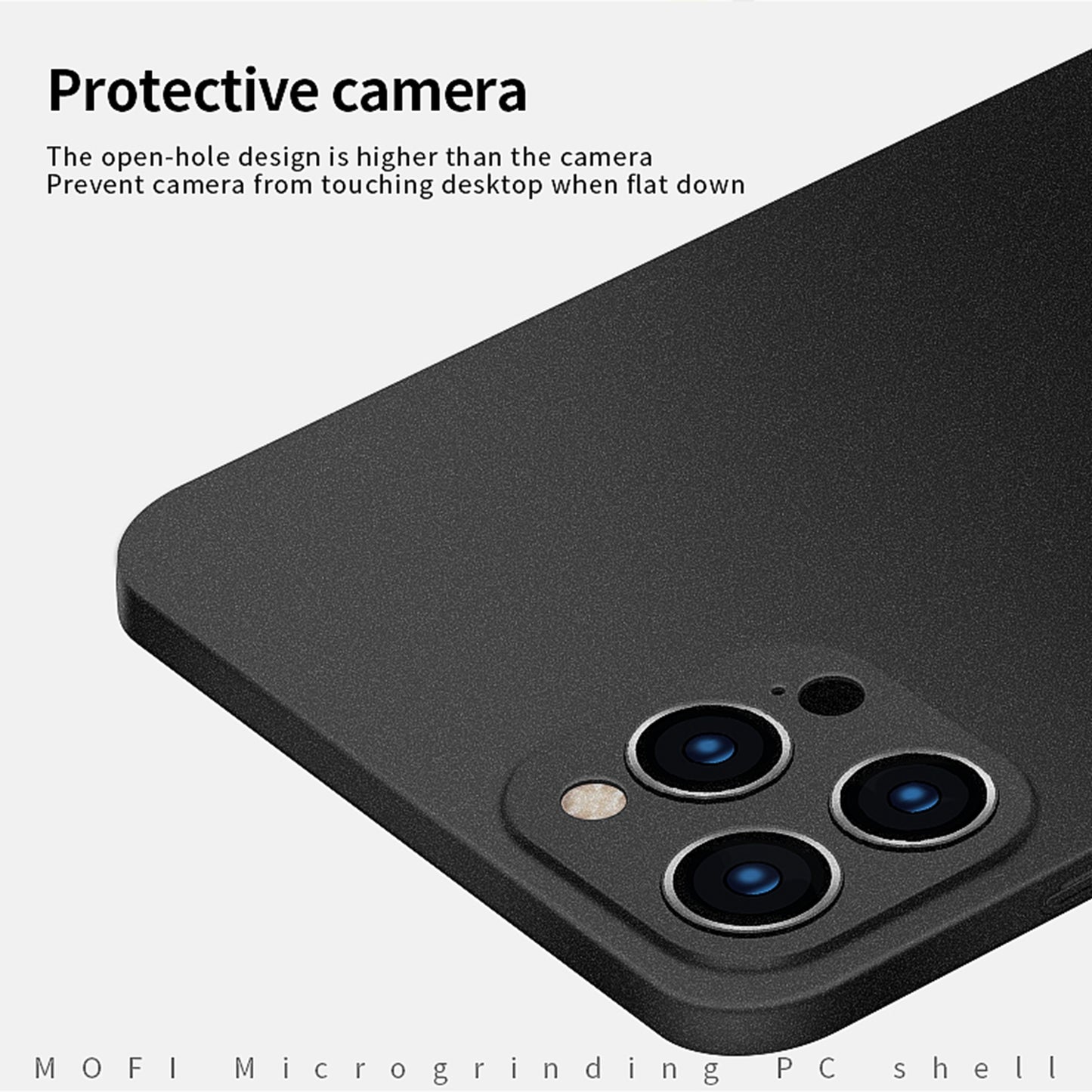 MOFI Shield Matte Series Fall-resistant Mobile Phone Protector Hard PC Case for iPhone 13 Pro 6.1 inch