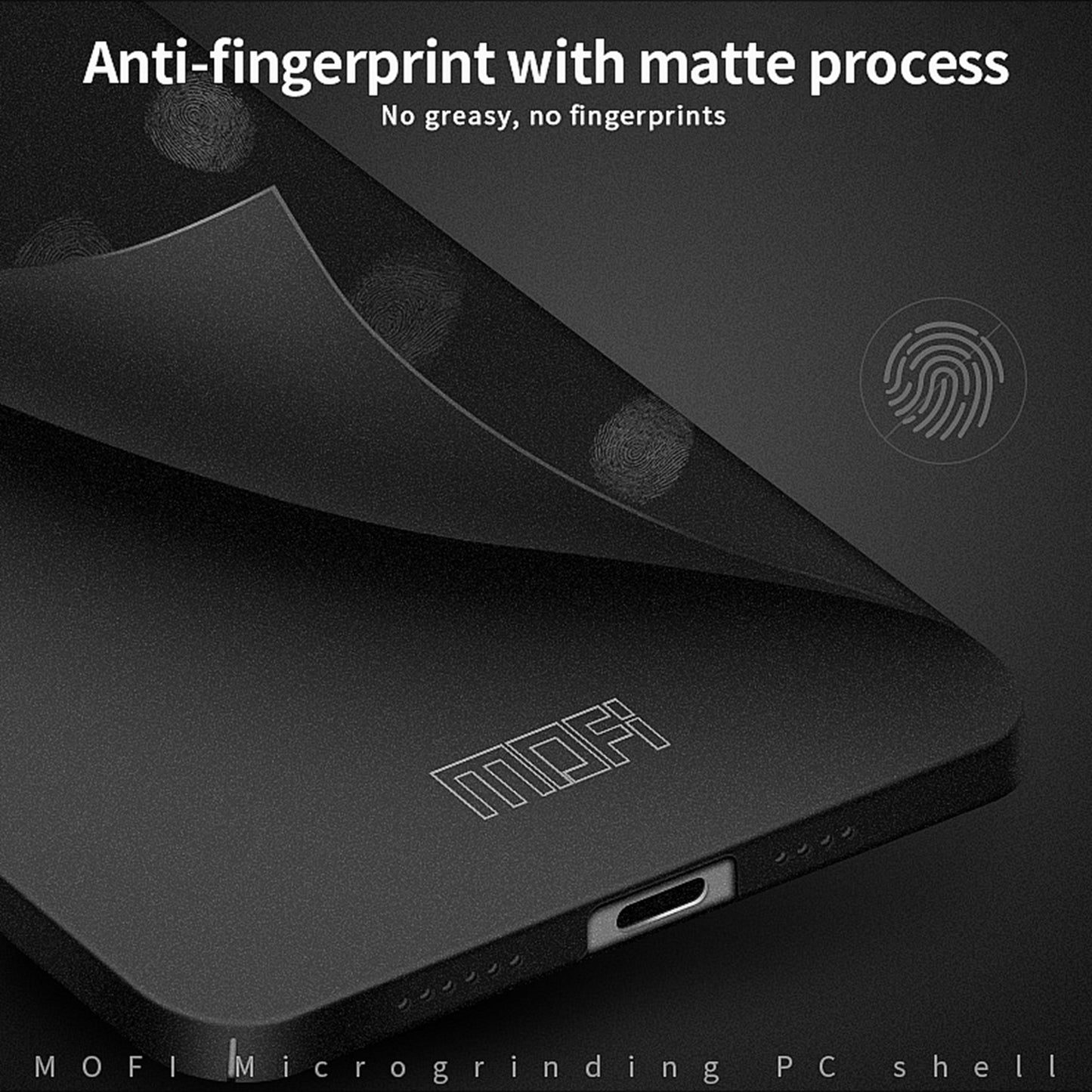 MOFI Shield Matte Series Fall-resistant Mobile Phone Protector Hard PC Case for iPhone 13 Pro 6.1 inch