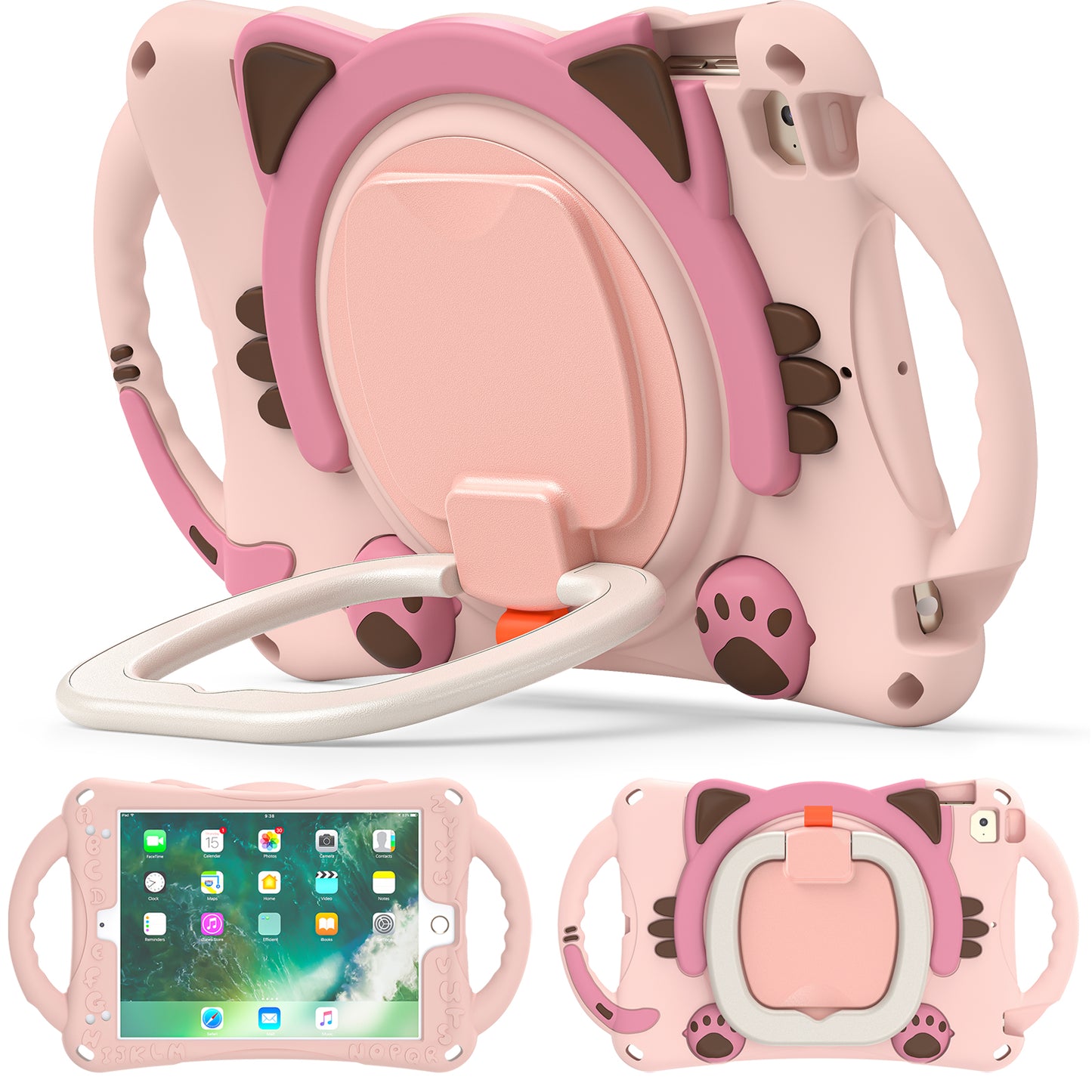 Rugged Heavy Duty 3-in-1 Rotary Kickstand PC + Silicone Protective Case for iPad Mini / 2 / 3 / 4 / mini (2019) 7.9 inch