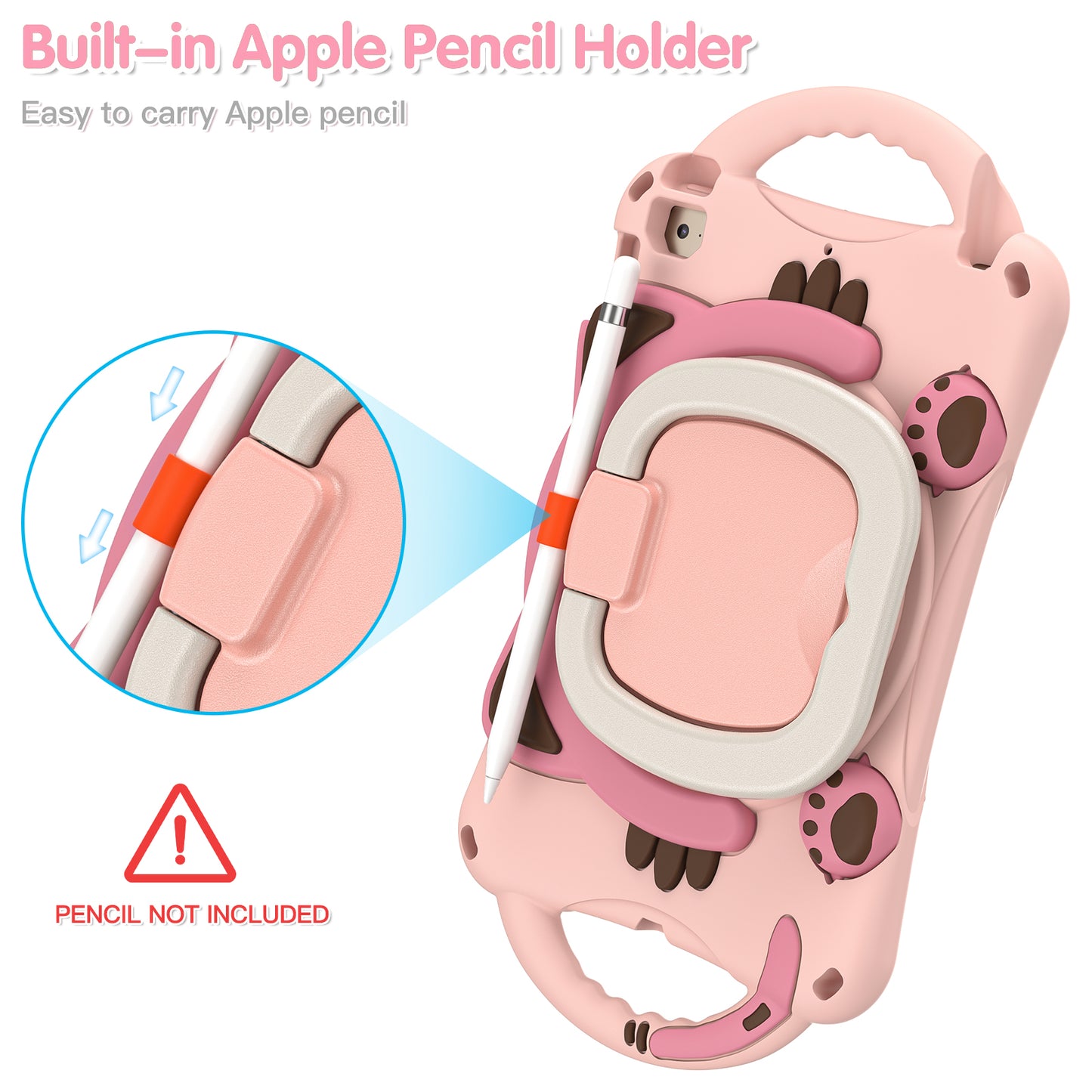 Rugged Heavy Duty 3-in-1 Rotary Kickstand PC + Silicone Protective Case for iPad Mini / 2 / 3 / 4 / mini (2019) 7.9 inch