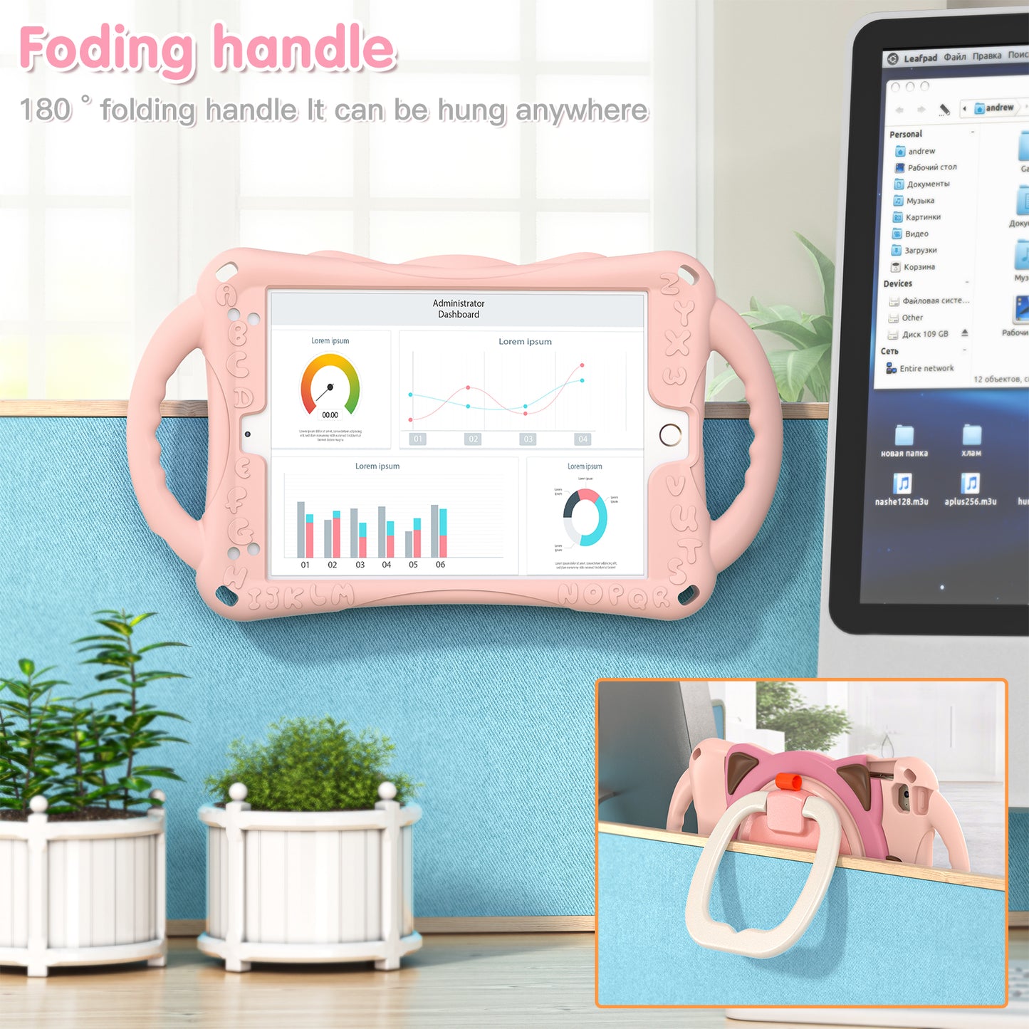 Rugged Heavy Duty 3-in-1 Rotary Kickstand PC + Silicone Protective Case for iPad Mini / 2 / 3 / 4 / mini (2019) 7.9 inch