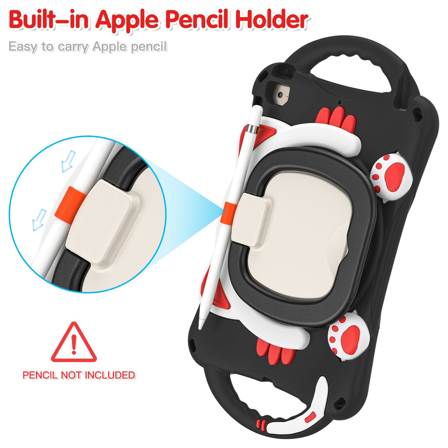 Rugged Heavy Duty 3-in-1 Rotary Kickstand PC + Silicone Protective Case for iPad Mini / 2 / 3 / 4 / mini (2019) 7.9 inch