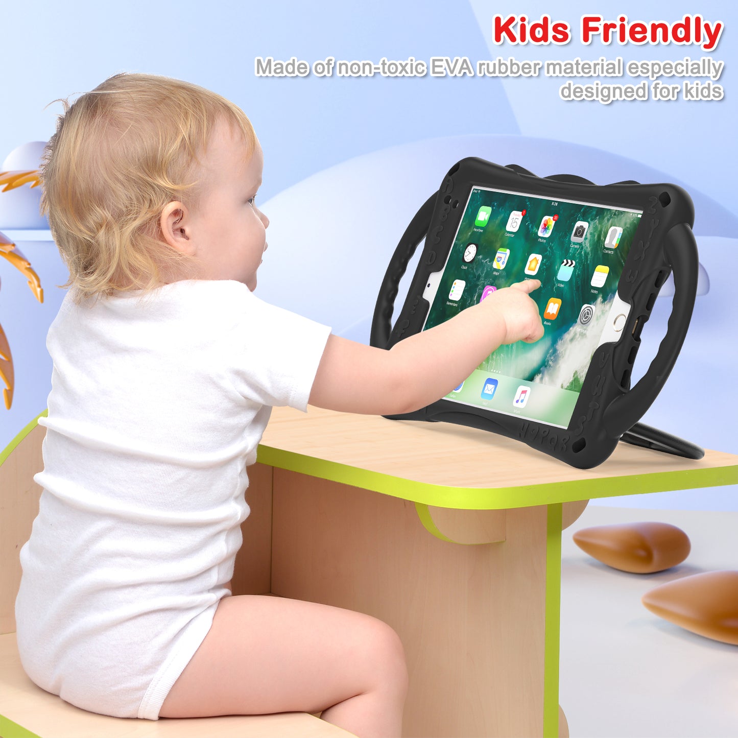 Rugged Heavy Duty 3-in-1 Rotary Kickstand PC + Silicone Protective Case for iPad Mini / 2 / 3 / 4 / mini (2019) 7.9 inch