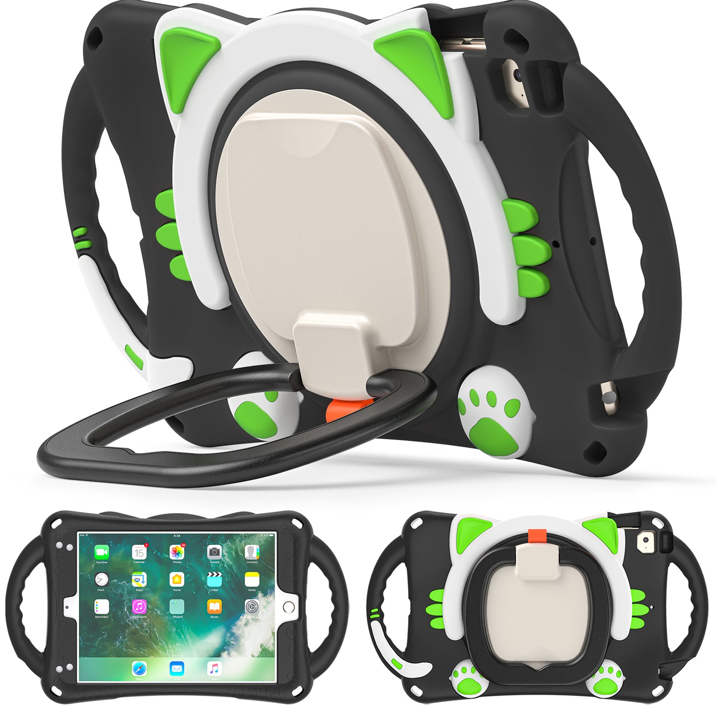 Rugged Heavy Duty 3-in-1 Rotary Kickstand PC + Silicone Protective Case for iPad Mini / 2 / 3 / 4 / mini (2019) 7.9 inch