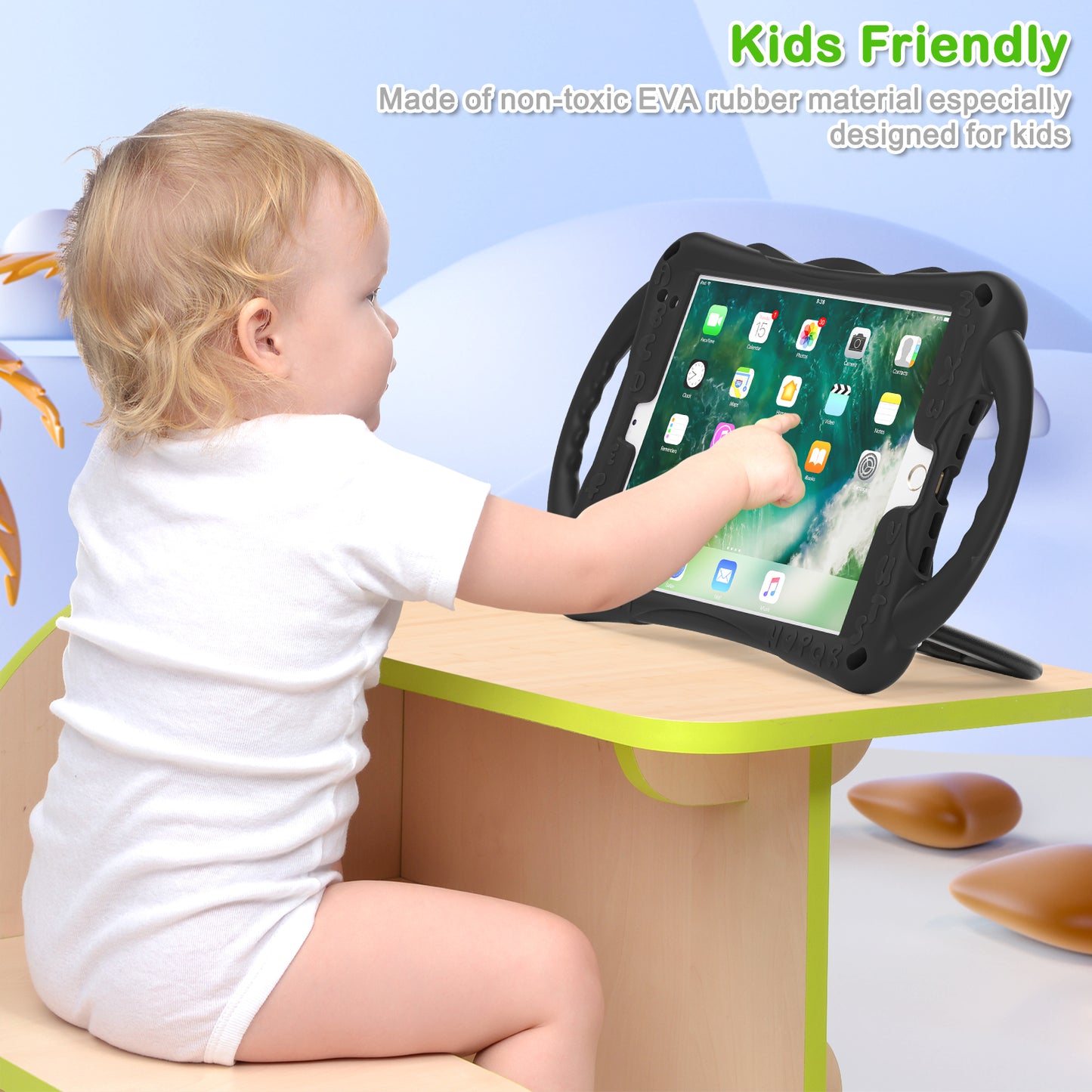 Rugged Heavy Duty 3-in-1 Rotary Kickstand PC + Silicone Protective Case for iPad Mini / 2 / 3 / 4 / mini (2019) 7.9 inch