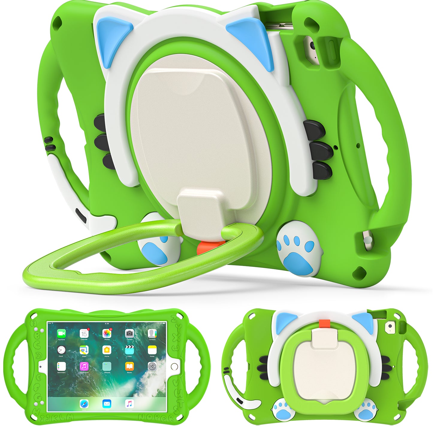 Rugged Heavy Duty 3-in-1 Rotary Kickstand PC + Silicone Protective Case for iPad Mini / 2 / 3 / 4 / mini (2019) 7.9 inch