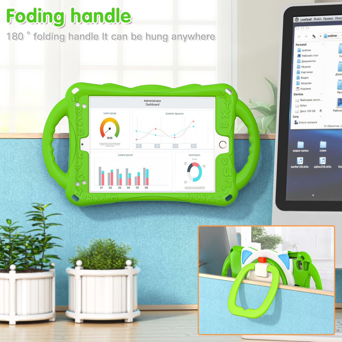 Rugged Heavy Duty 3-in-1 Rotary Kickstand PC + Silicone Protective Case for iPad Mini / 2 / 3 / 4 / mini (2019) 7.9 inch