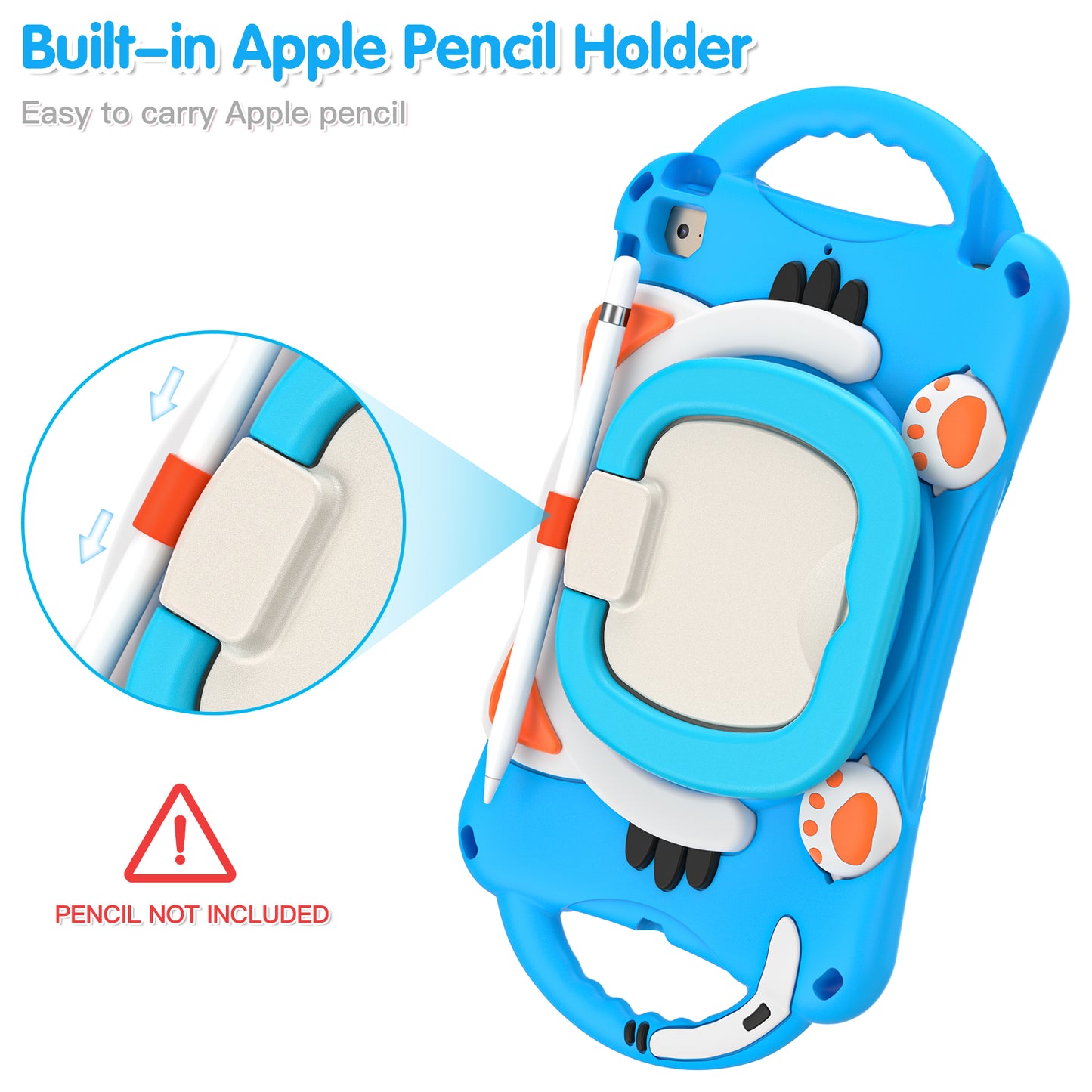 Rugged Heavy Duty 3-in-1 Rotary Kickstand PC + Silicone Protective Case for iPad Mini / 2 / 3 / 4 / mini (2019) 7.9 inch