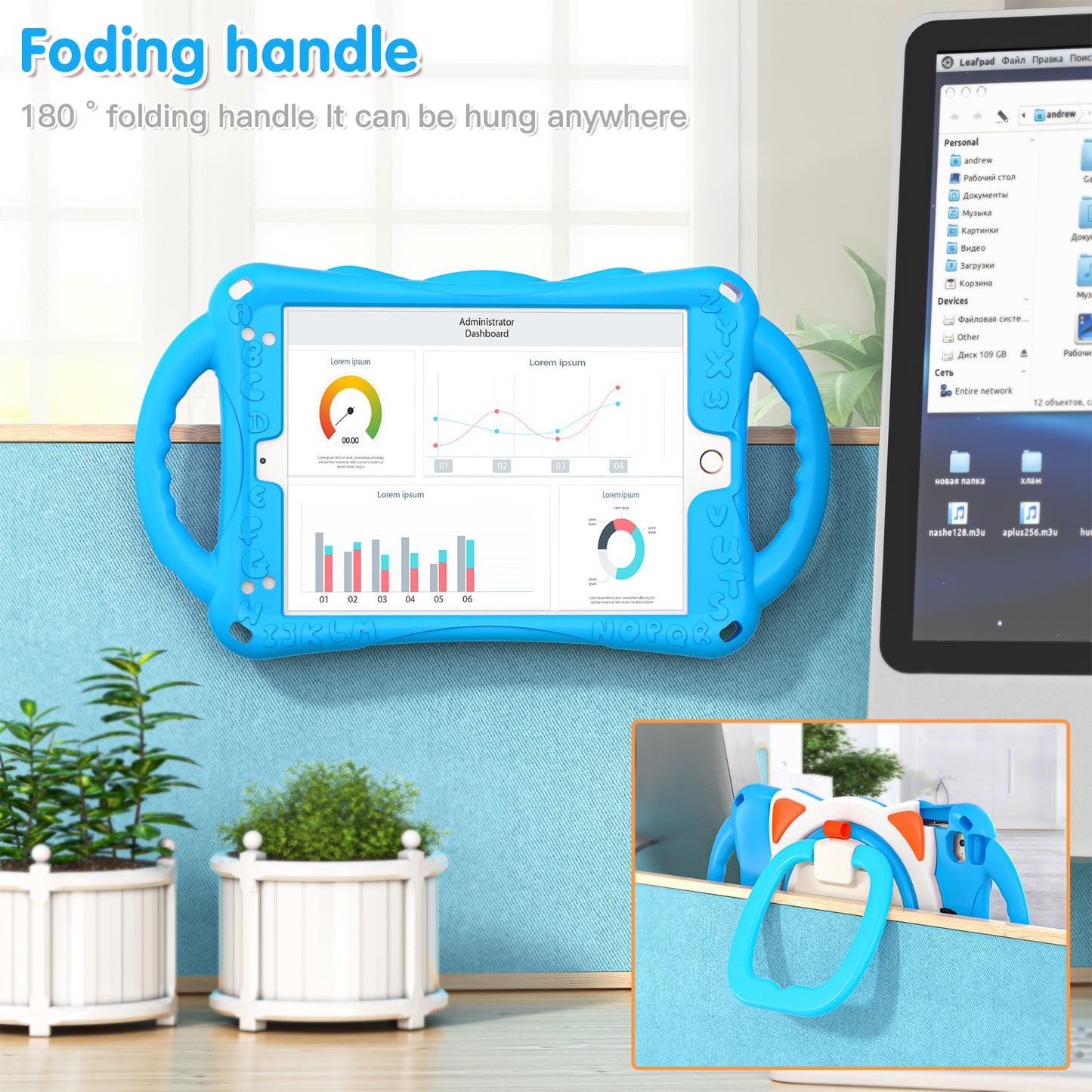 Rugged Heavy Duty 3-in-1 Rotary Kickstand PC + Silicone Protective Case for iPad Mini / 2 / 3 / 4 / mini (2019) 7.9 inch