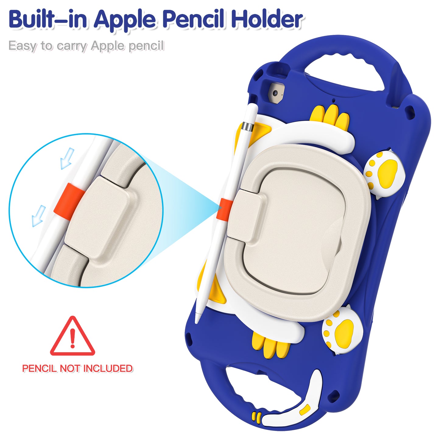 Rugged Heavy Duty 3-in-1 Rotary Kickstand PC + Silicone Protective Case for iPad Mini / 2 / 3 / 4 / mini (2019) 7.9 inch