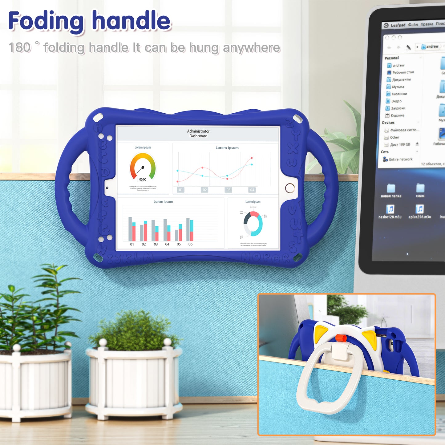 Rugged Heavy Duty 3-in-1 Rotary Kickstand PC + Silicone Protective Case for iPad Mini / 2 / 3 / 4 / mini (2019) 7.9 inch