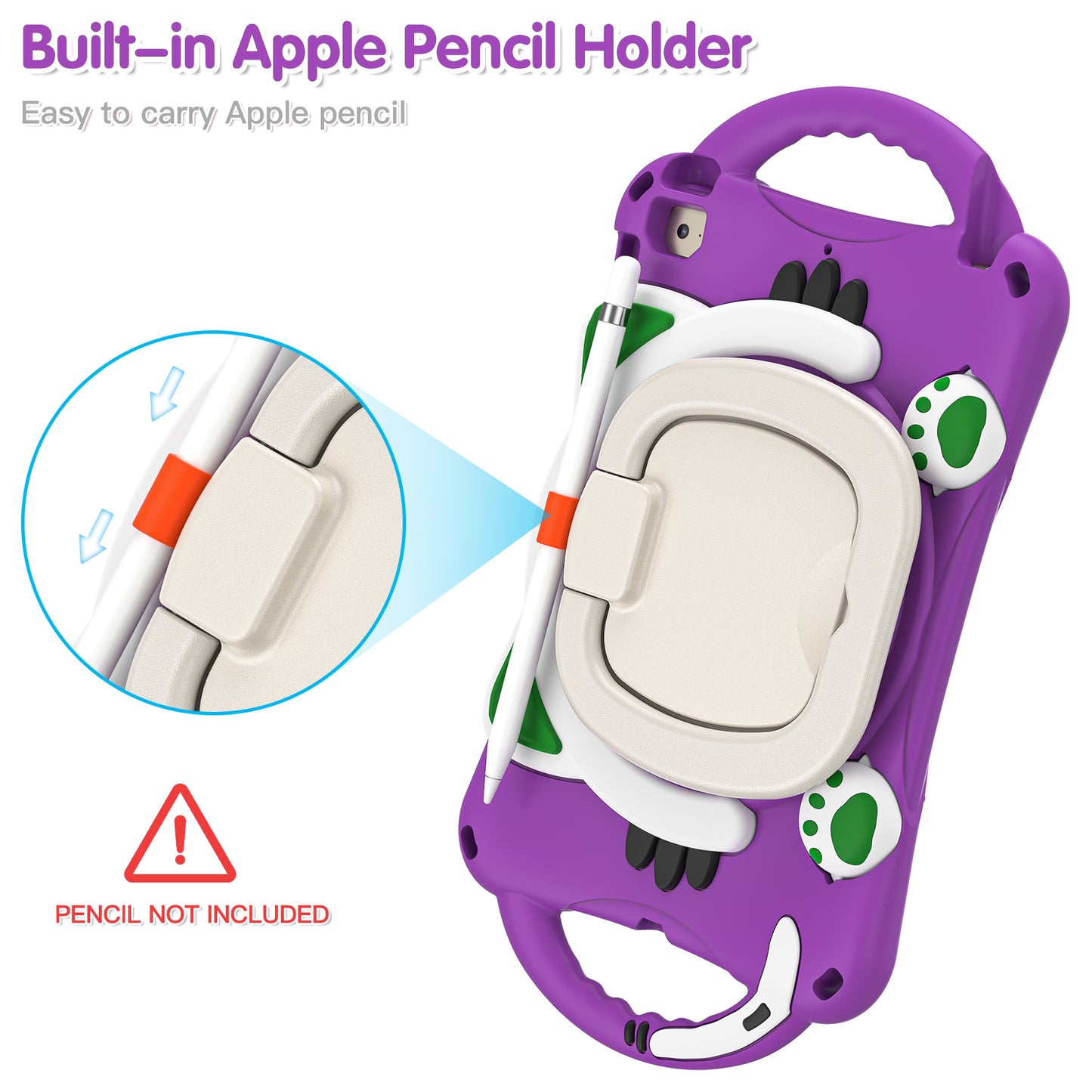 Rugged Heavy Duty 3-in-1 Rotary Kickstand PC + Silicone Protective Case for iPad Mini / 2 / 3 / 4 / mini (2019) 7.9 inch