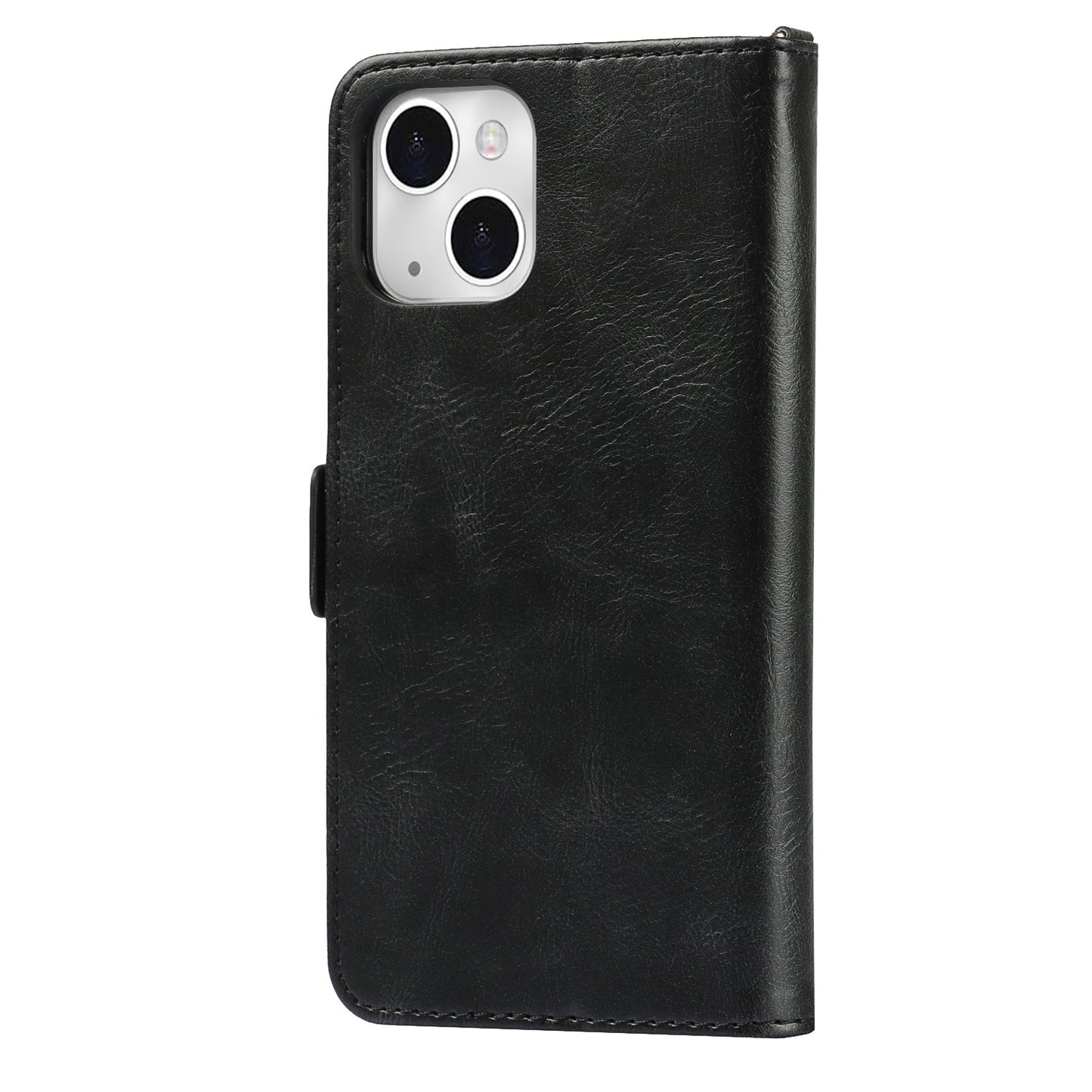 Retro Style Phone Shell Case RFID Blocking Magnetic Closure Wallet Phone Cover for iPhone 13 mini 5.4 inch