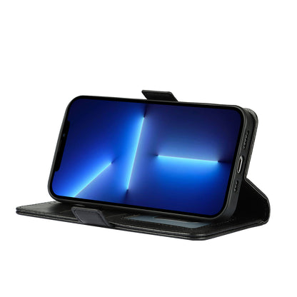 Retro Style Phone Shell Case RFID Blocking Magnetic Closure Wallet Phone Cover for iPhone 13 mini 5.4 inch