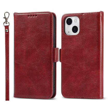 Retro Style Phone Shell Case RFID Blocking Magnetic Closure Wallet Phone Cover for iPhone 13 mini 5.4 inch