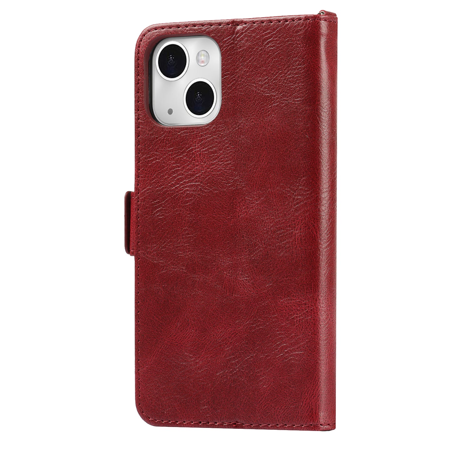 Retro Style Phone Shell Case RFID Blocking Magnetic Closure Wallet Phone Cover for iPhone 13 mini 5.4 inch