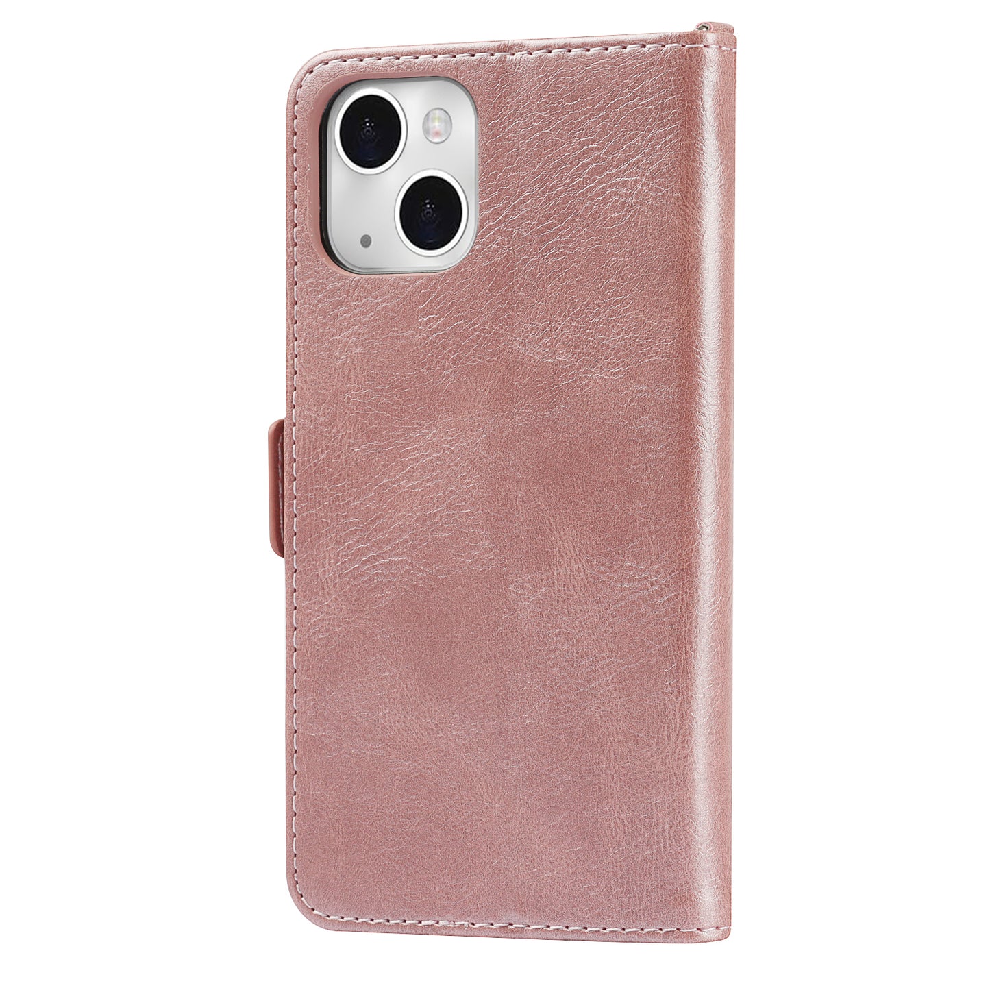 Retro Style Phone Shell Case RFID Blocking Magnetic Closure Wallet Phone Cover for iPhone 13 mini 5.4 inch