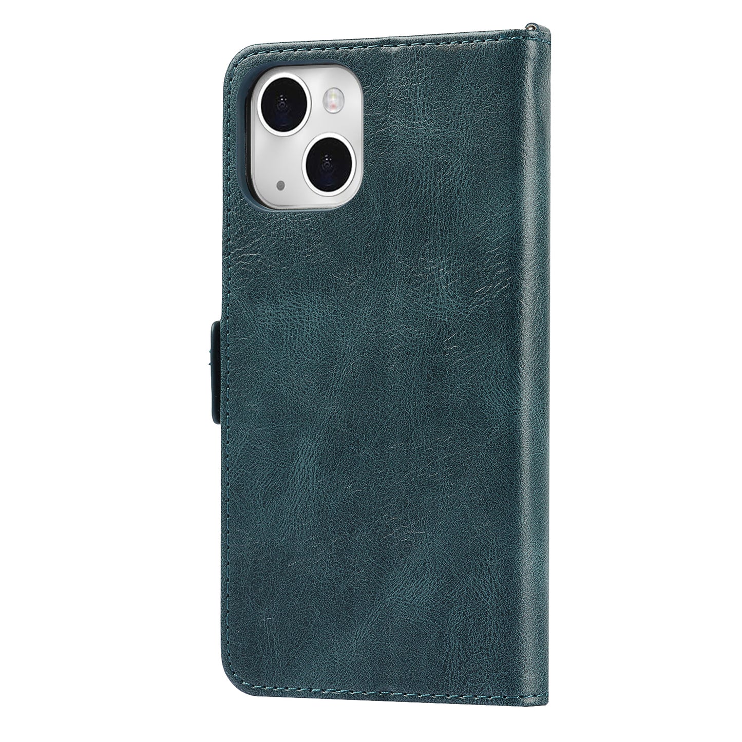 Retro Style Phone Shell Case RFID Blocking Magnetic Closure Wallet Phone Cover for iPhone 13 mini 5.4 inch