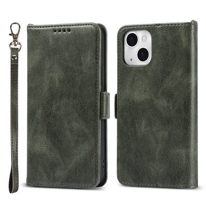 Retro Style Phone Shell Case RFID Blocking Magnetic Closure Wallet Phone Cover for iPhone 13 mini 5.4 inch