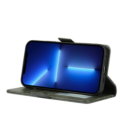 Retro Style Phone Shell Case RFID Blocking Magnetic Closure Wallet Phone Cover for iPhone 13 mini 5.4 inch