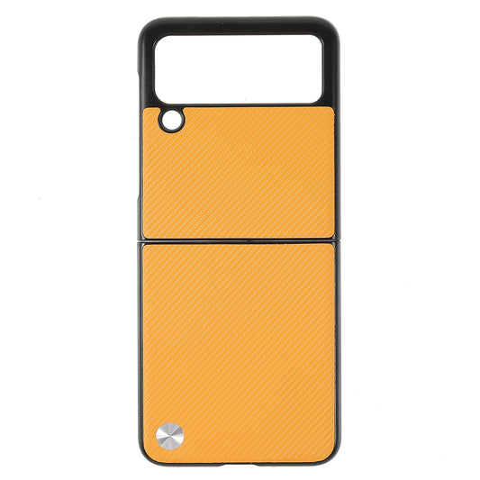 X-LEVEL Perfect Fit Flip Design Carbon Fiber PU Leather Coated PC Case for Samsung Galaxy Z Flip3 5G