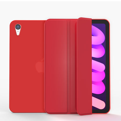 Tri-fold Stand Design Drop-resistant PU Leather Cover Inner TPU Tablet Case Shell for iPad mini (2021)